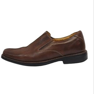 Men's 10d Sandro comfort brown leather split toe loafers #17019